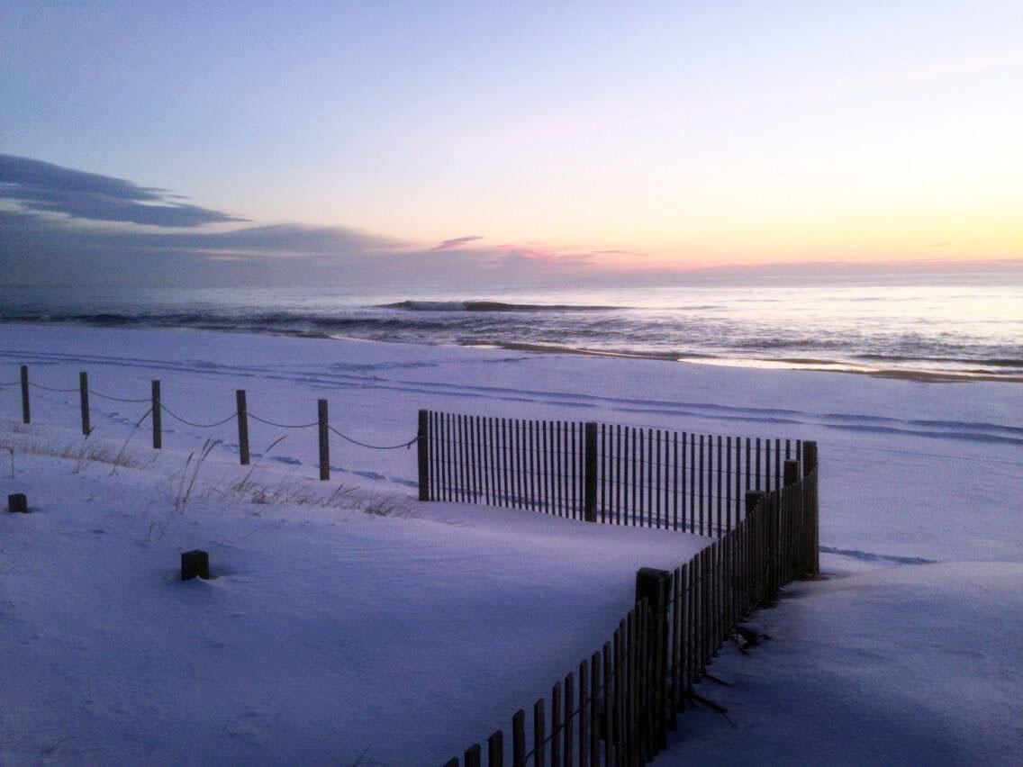 Snow on Ocean City Beach