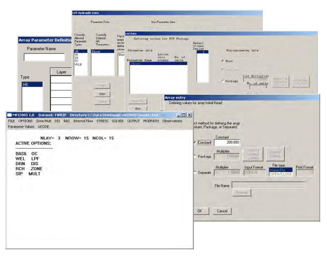 Screenshot of dialog boxes from MFI2005 manual.