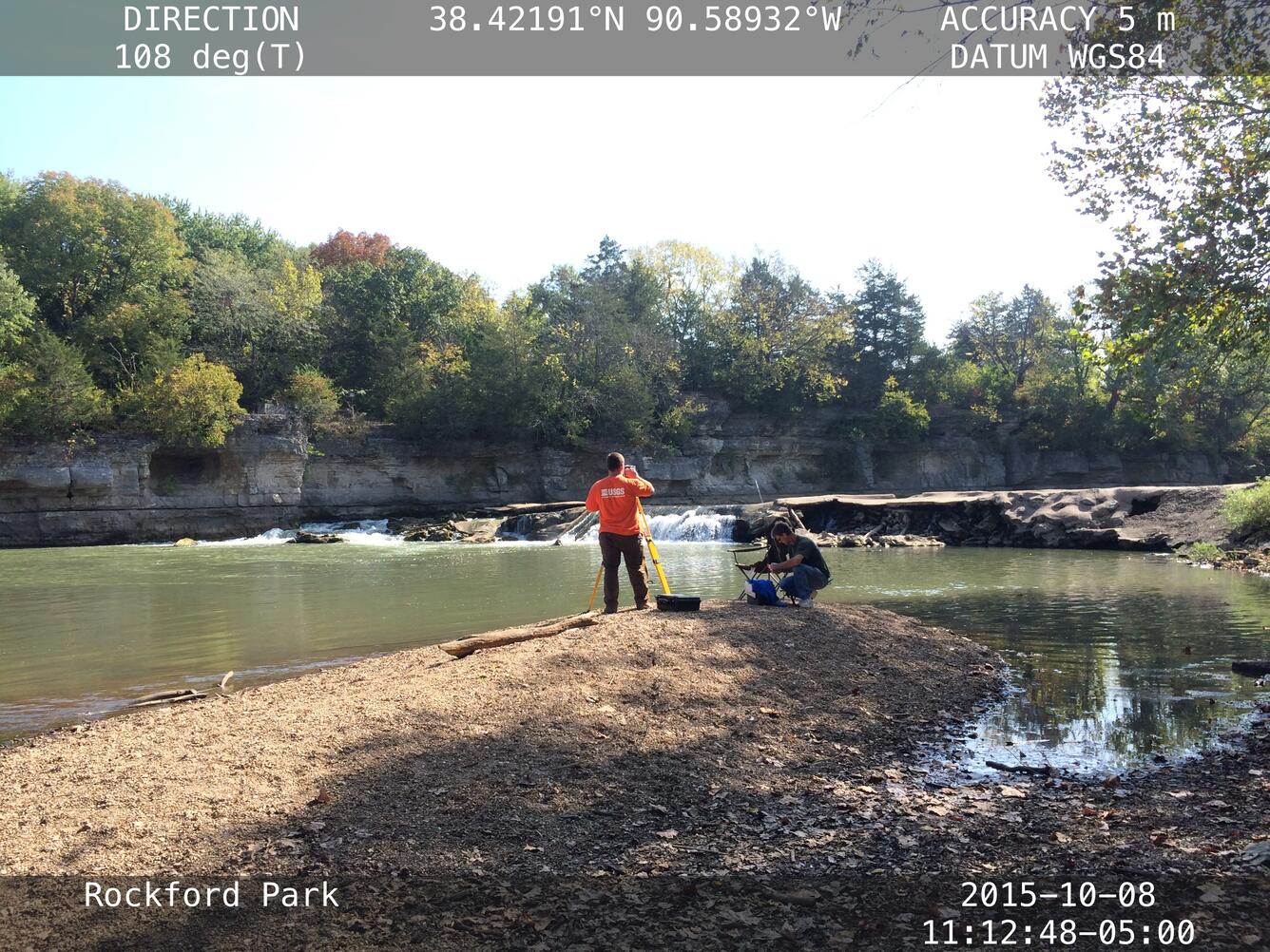 MOWSC LiDar collecting at Rockford Park south of Eureka, MO