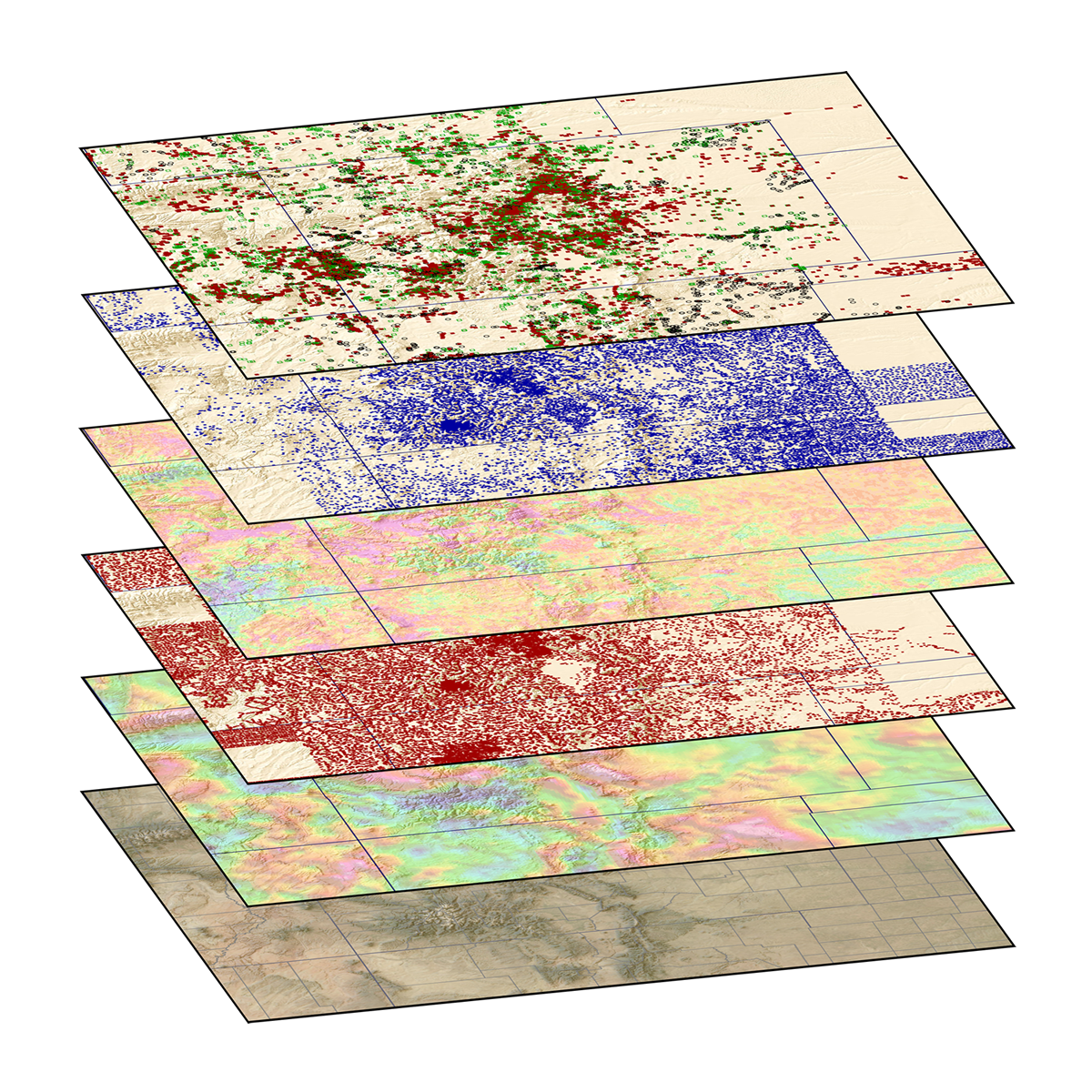 Example GIS data layers