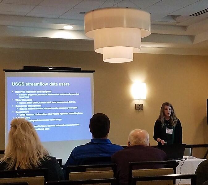 USGS Hydrologist presenting flood response