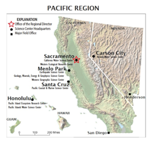 Pacific Region Map of employee locations