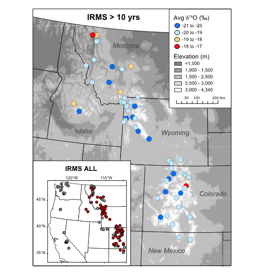 map of sampling sites