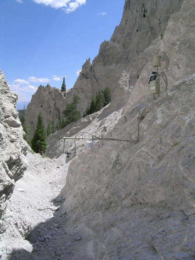 Station 2 set up with camera (Image view is down-channel)