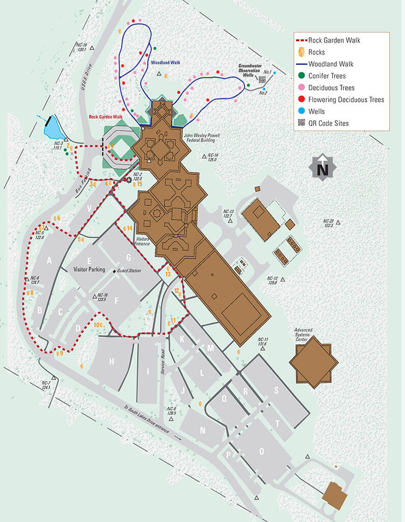 Image shows a layout of the USGS National Center
