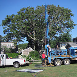 Drilling on Maravista peninsula in Falmouth MA