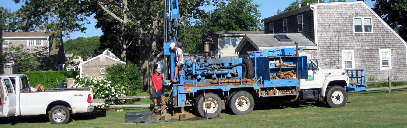 Drilling on Maravista peninsula in Falmouth MA banner