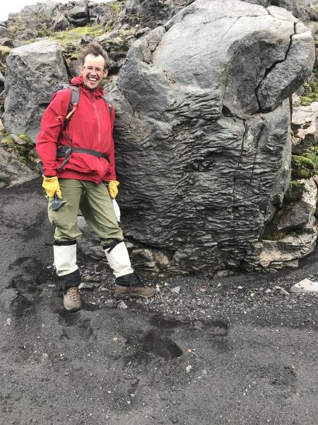 Matthew Loewen at Shishaldin