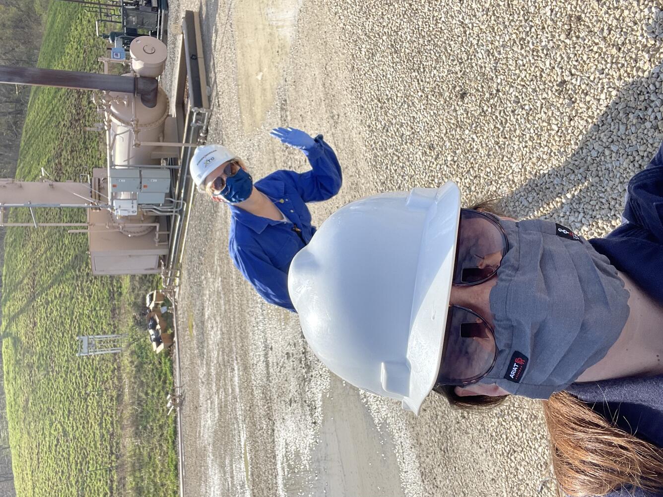 photo of people wearing masks in the field