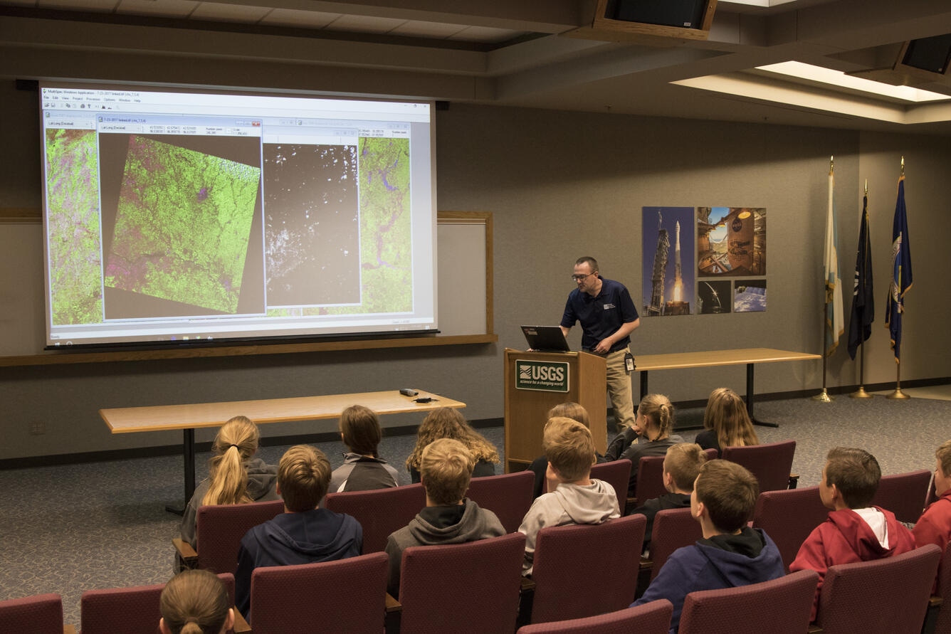 color photograph of EROS presentation