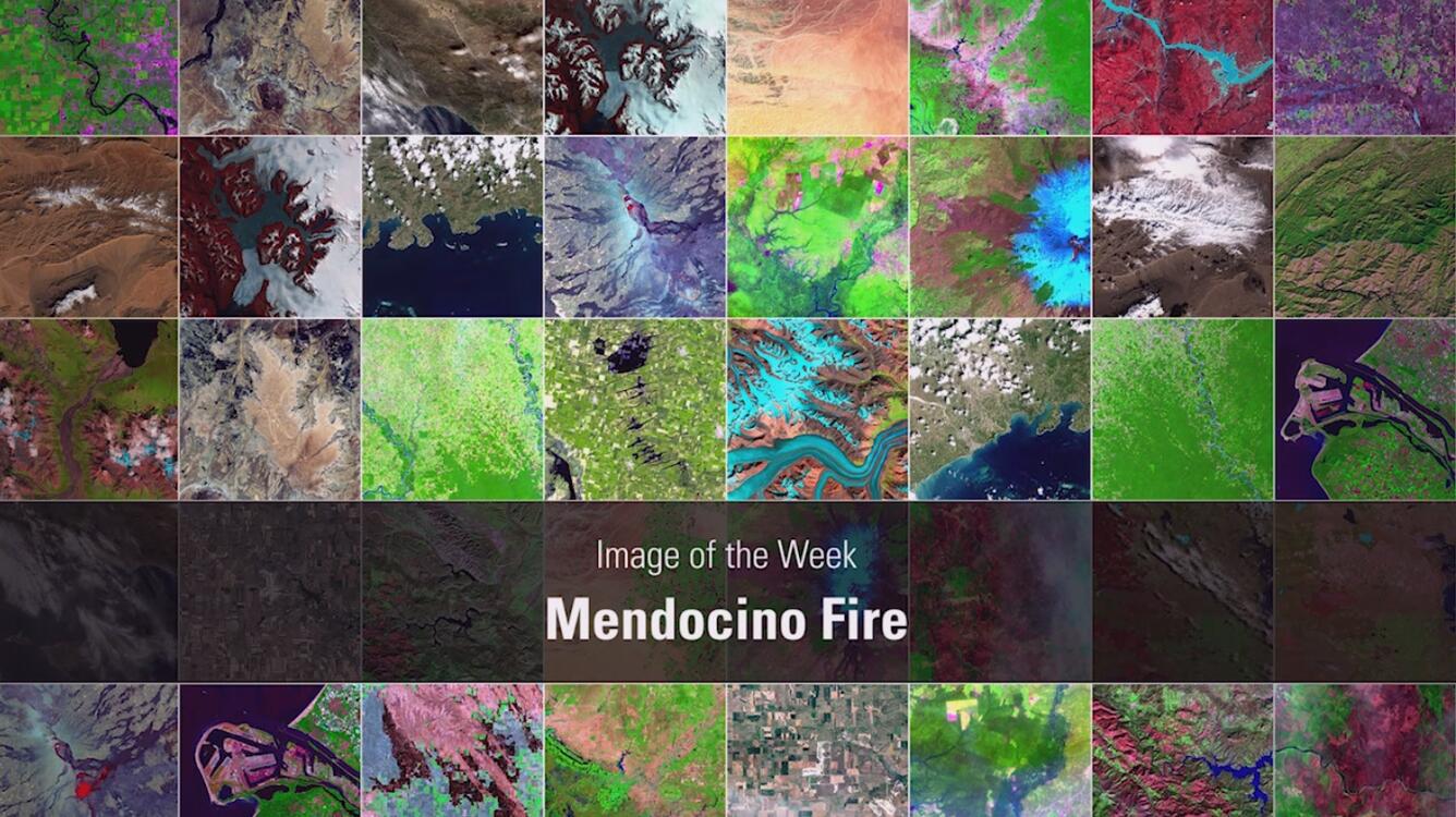 Screen shot of Image of the Week - Mendocino Fire
