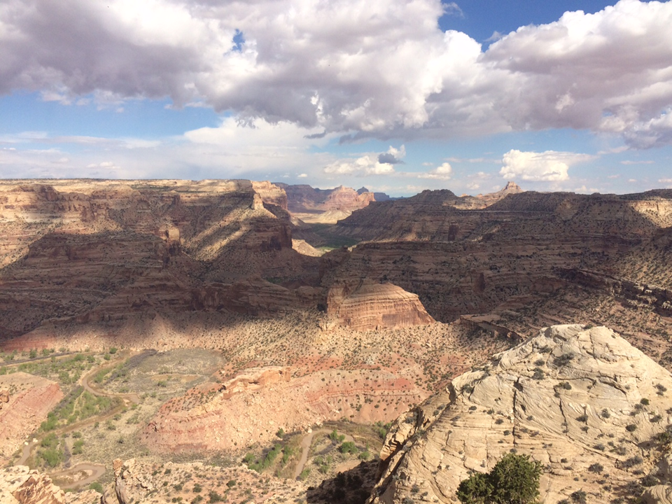 Landscape view of the San Rafael River in Utah. 