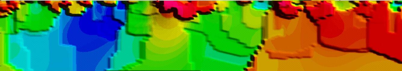 Image shows a density view of iron deposits in Southeast Missouri