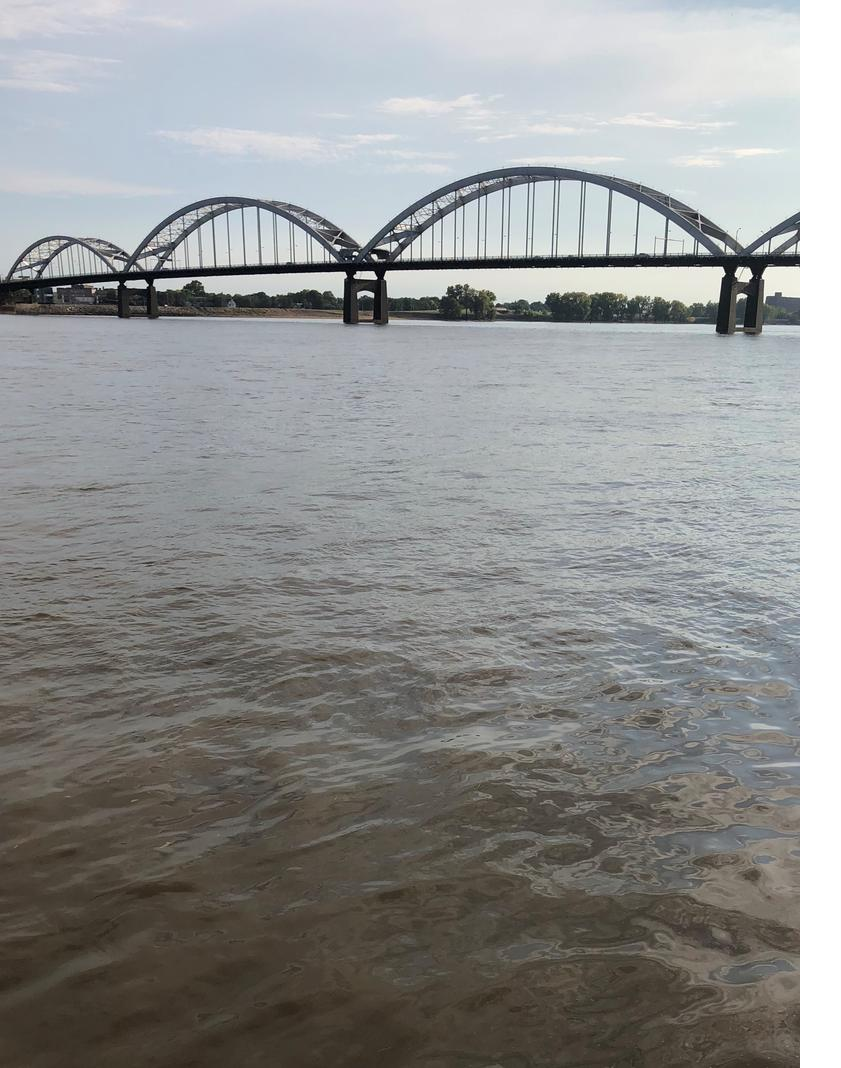 Centennial Bridge, Mississippi River at Davenport Iowa