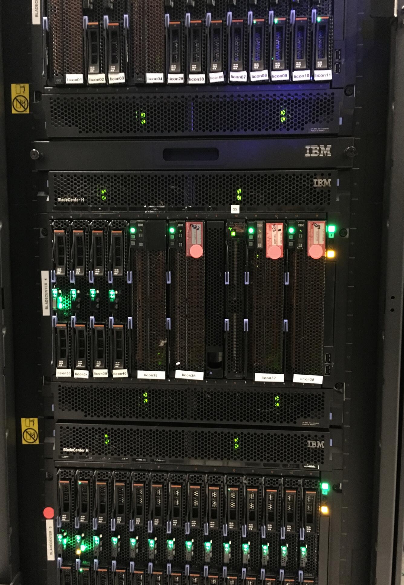 Photo of TC Chamberlin Modeling Center computer servers