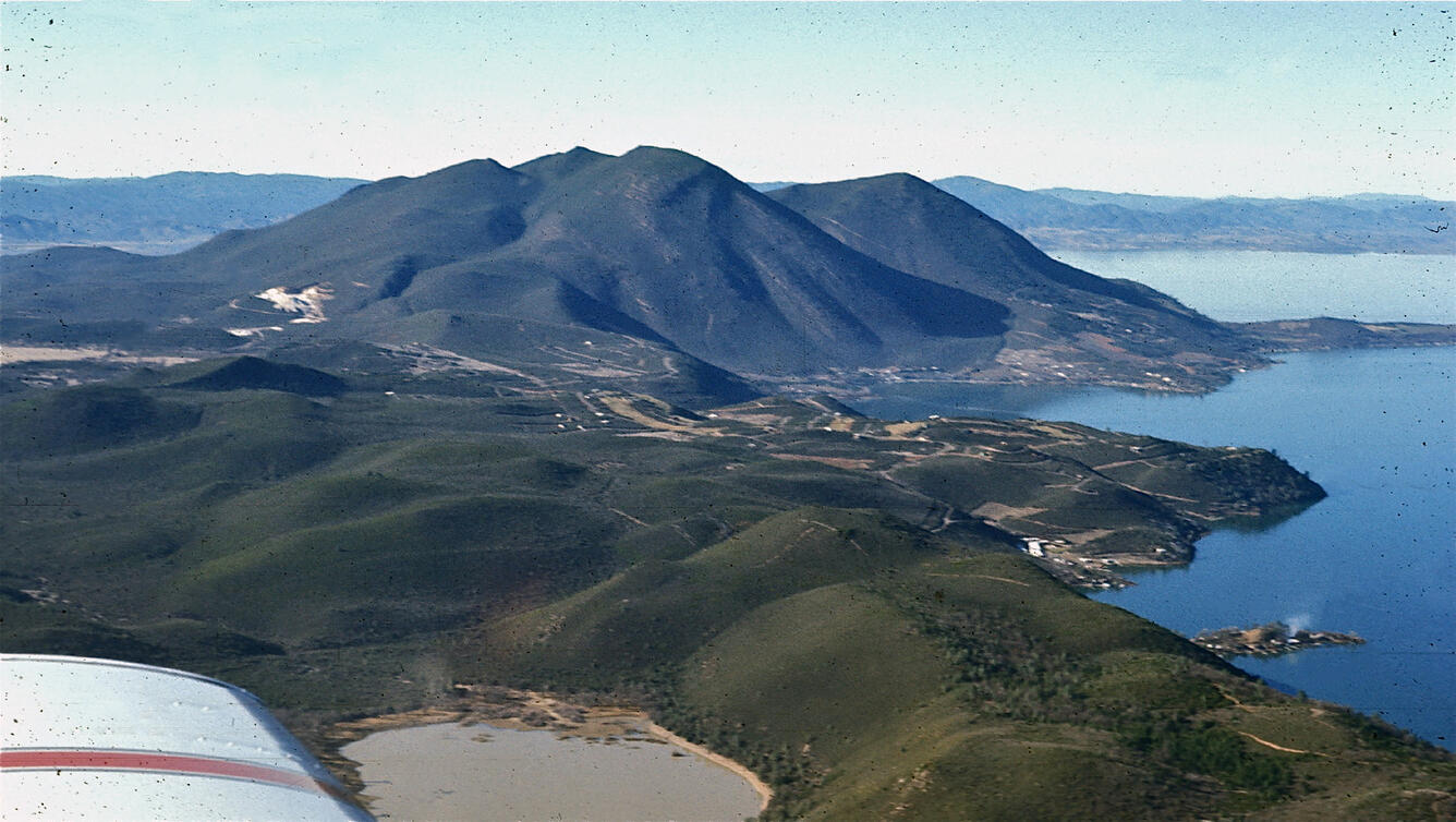 Mount Konocti on the western shore of Clear Lake, California