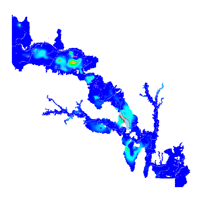 North Fork Red River drawdown animation
