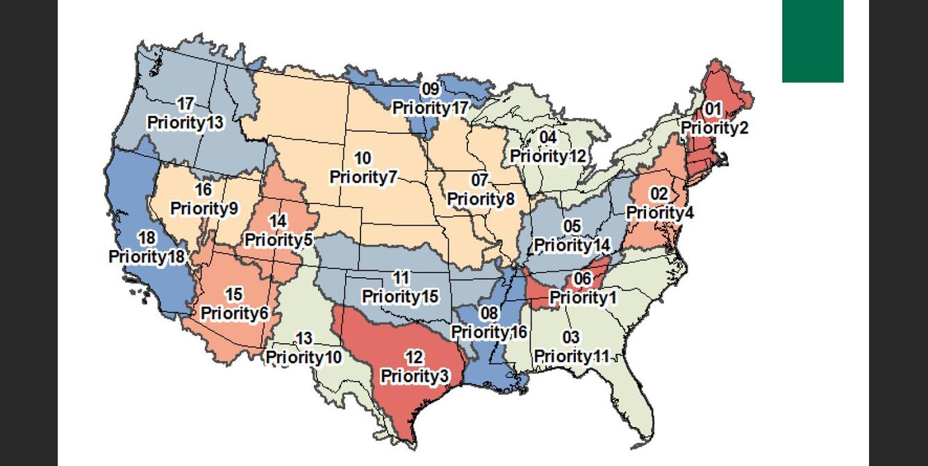 Screenshot from NHD Seminar 6 Update showing NHDPlusHR Priorities