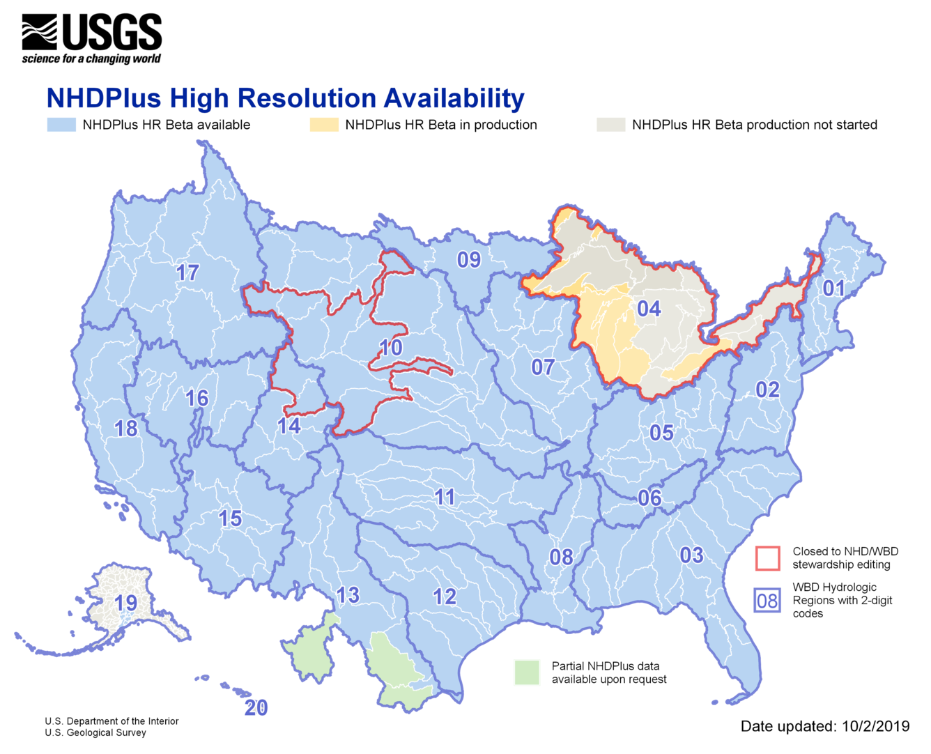 NHD Plus HR Status graphic 10-1-19
