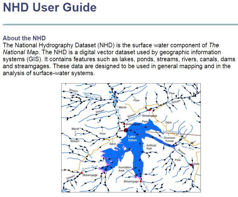 National Hydrography Dataset User Guide Homepage Image