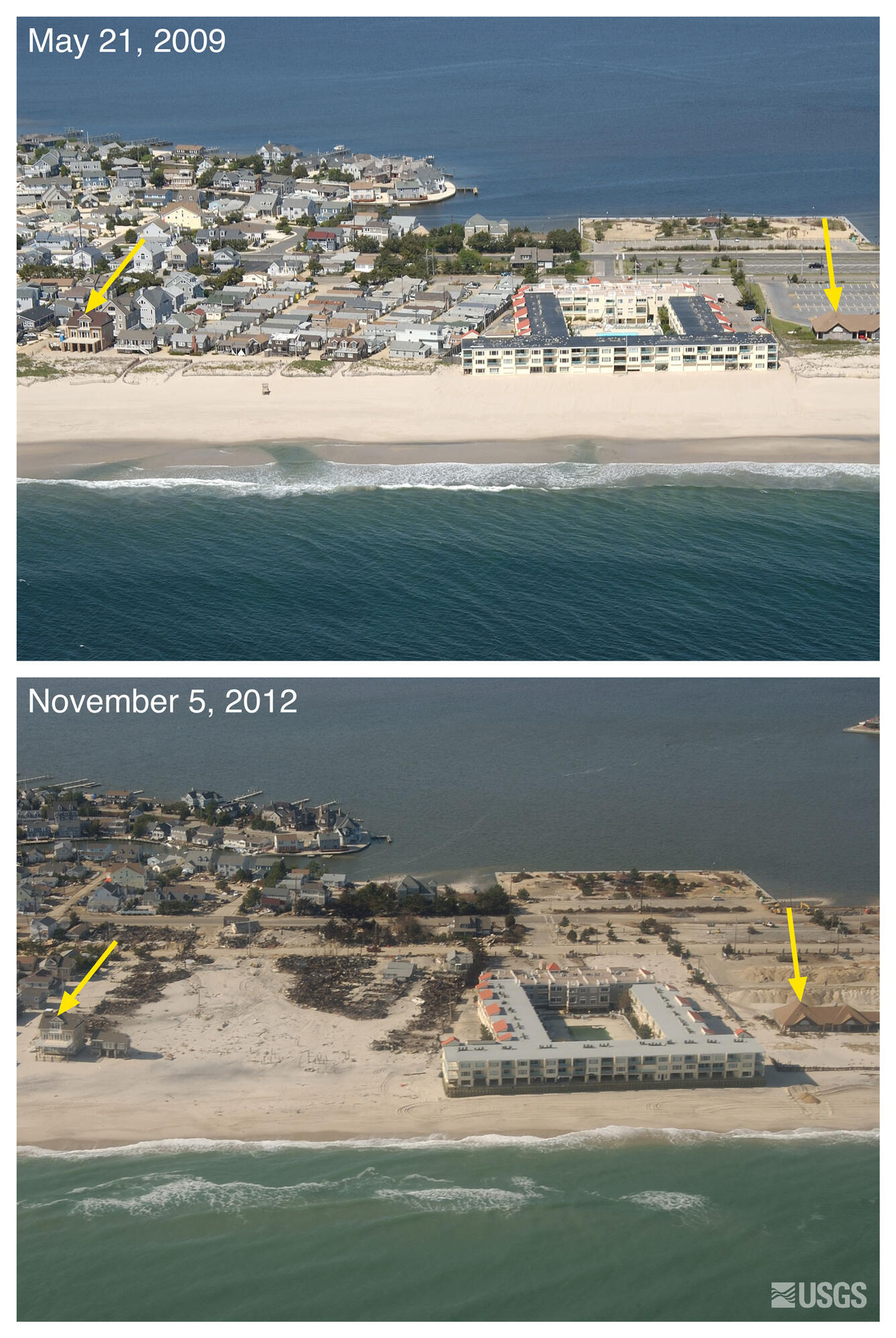 Oblique aerial photographs of Mantoloking, New Jersey