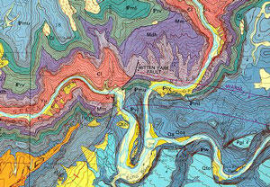 Geologic map of the confluence of the Green and Yampa rivers, Dinosaur National Monument, Colorado/Utah