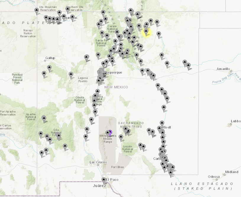 NWIS Mapper image for NM Water Science Center, USGS