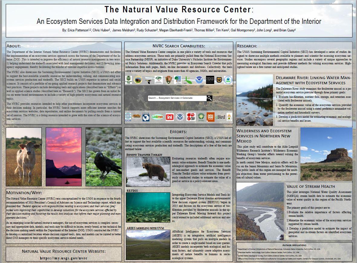 The poster from the Natural Value Resource Center 