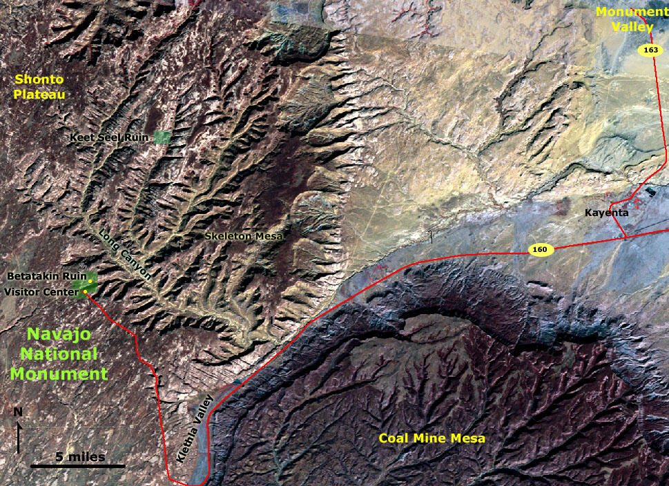 This Is A Map Of Navajo National Monument 