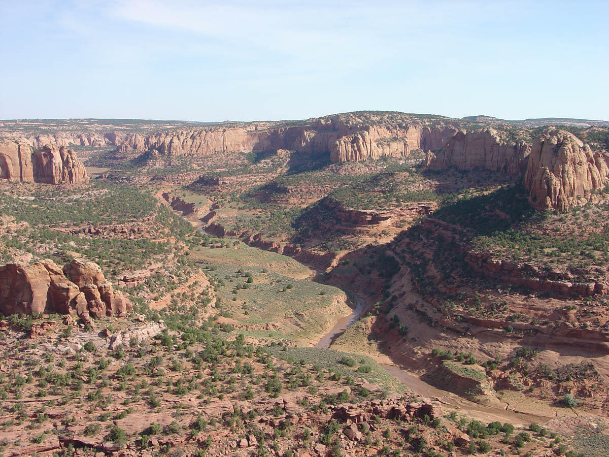 This is a photo of a view looking down Long Canyon from the trail to Betatakin Ruin.