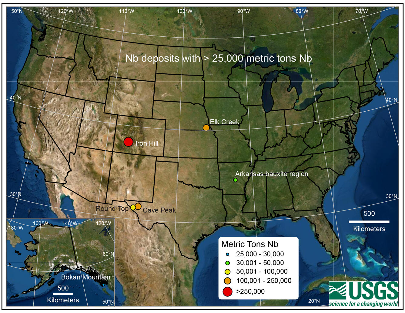 Image shows a satellite view of the United States, with parts of Mexico and Canada visible. 