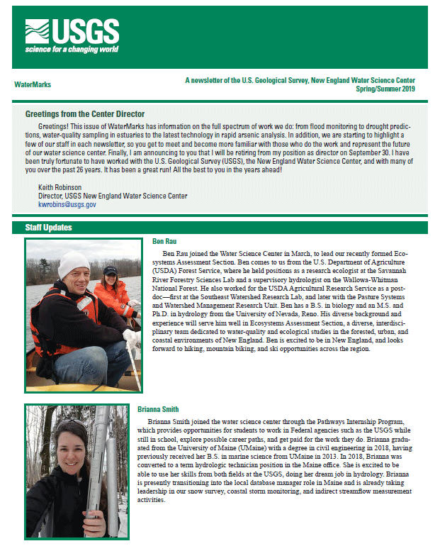 New England Newsletter - Spring-Summer 2019 cover