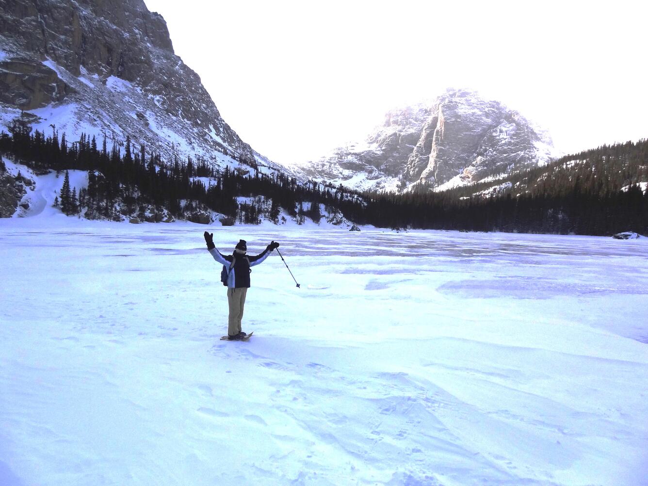 Jill Baron on Loch Vale in RMNP