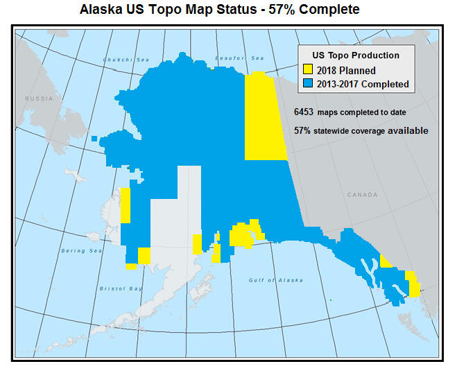 Alaska US Topo Map Status