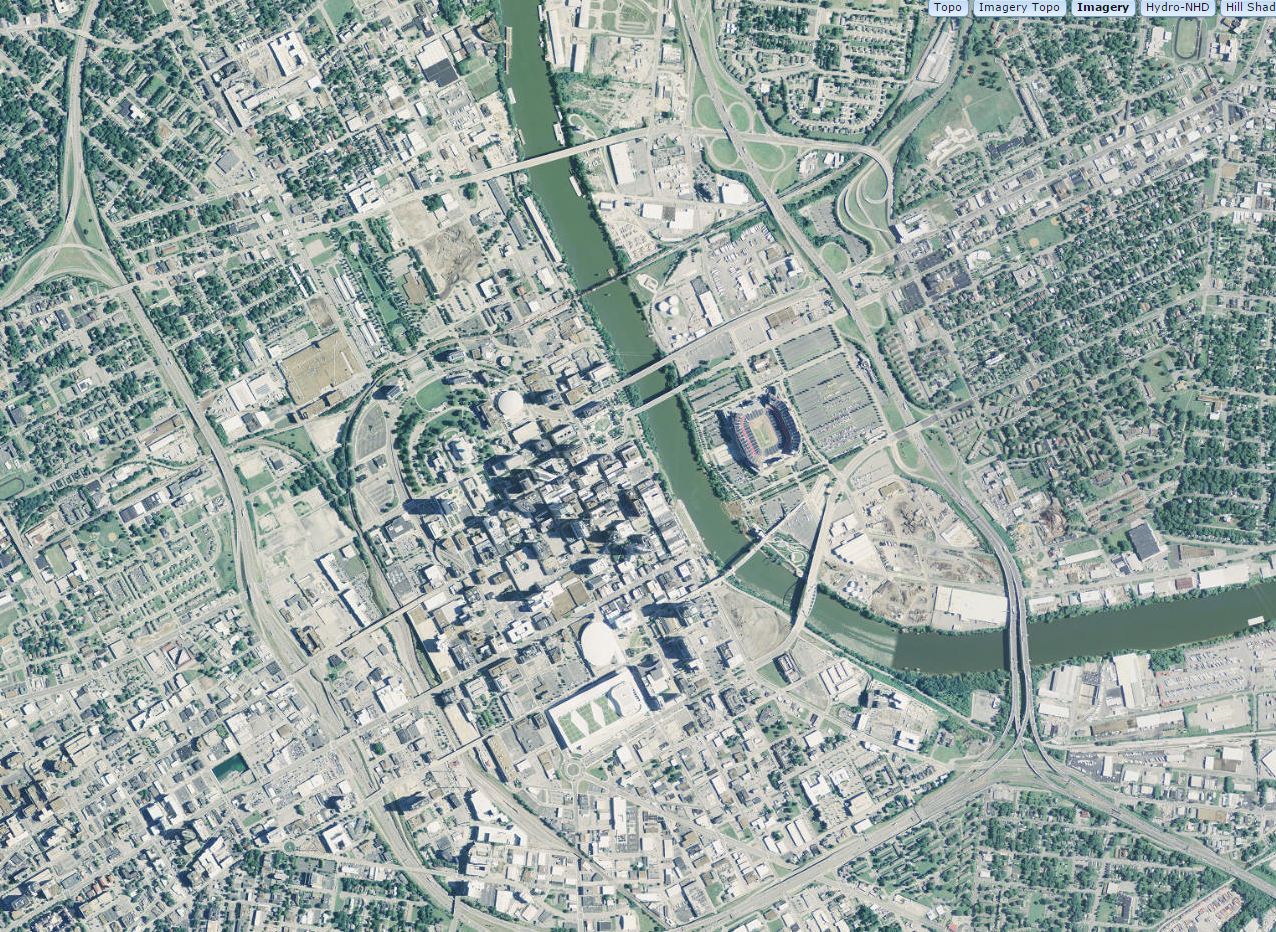Orthoimage of downtown Nashville, TN