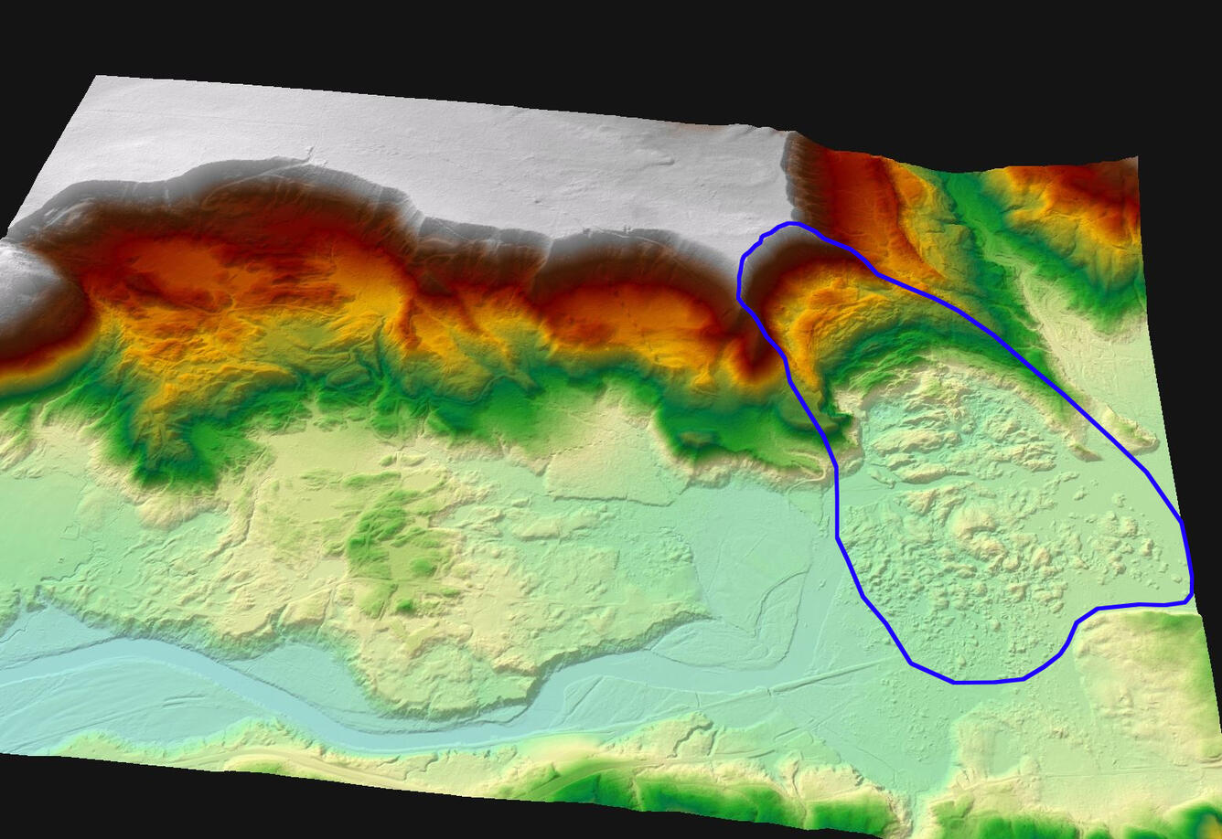 Oso Landslide Lidar Circled