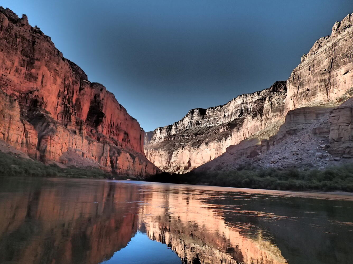 The Colorado River in the Grand Canyon.