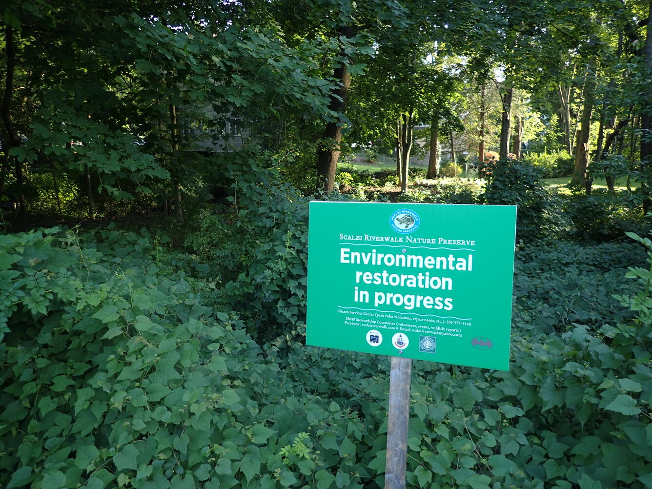 Environmental restoration sign