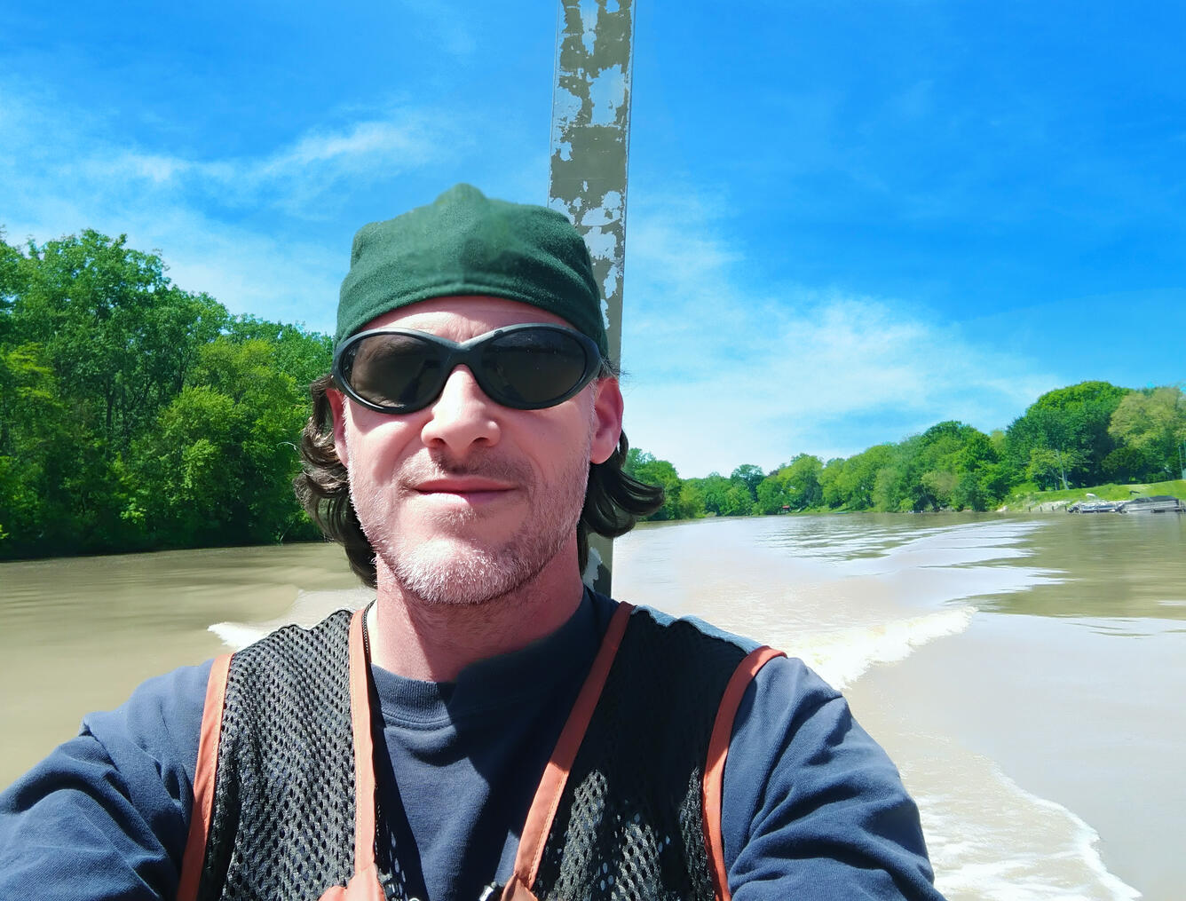 Patrick Kocovsky on the Research Vessel Larvae