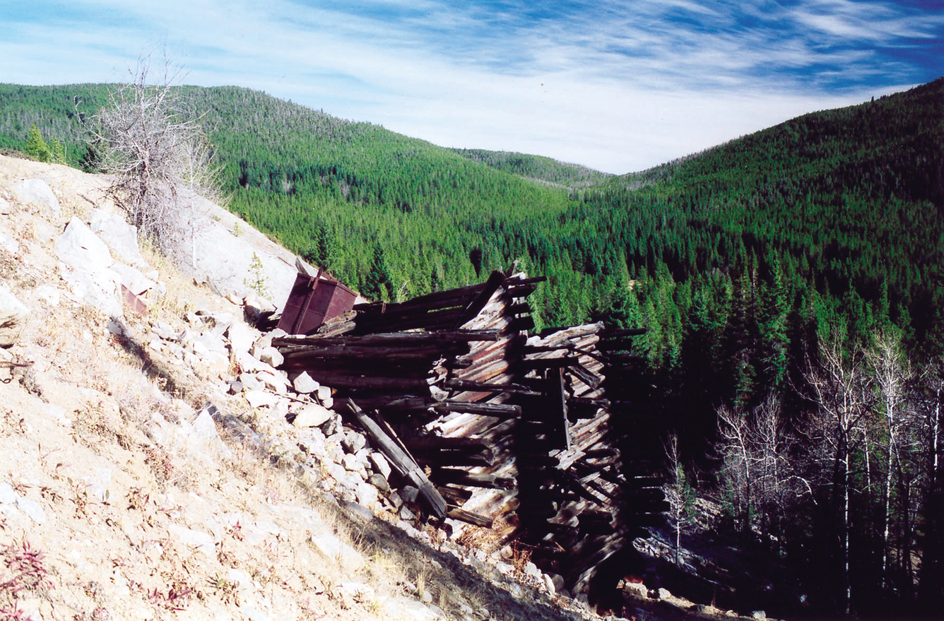 abandoned mine in mountains