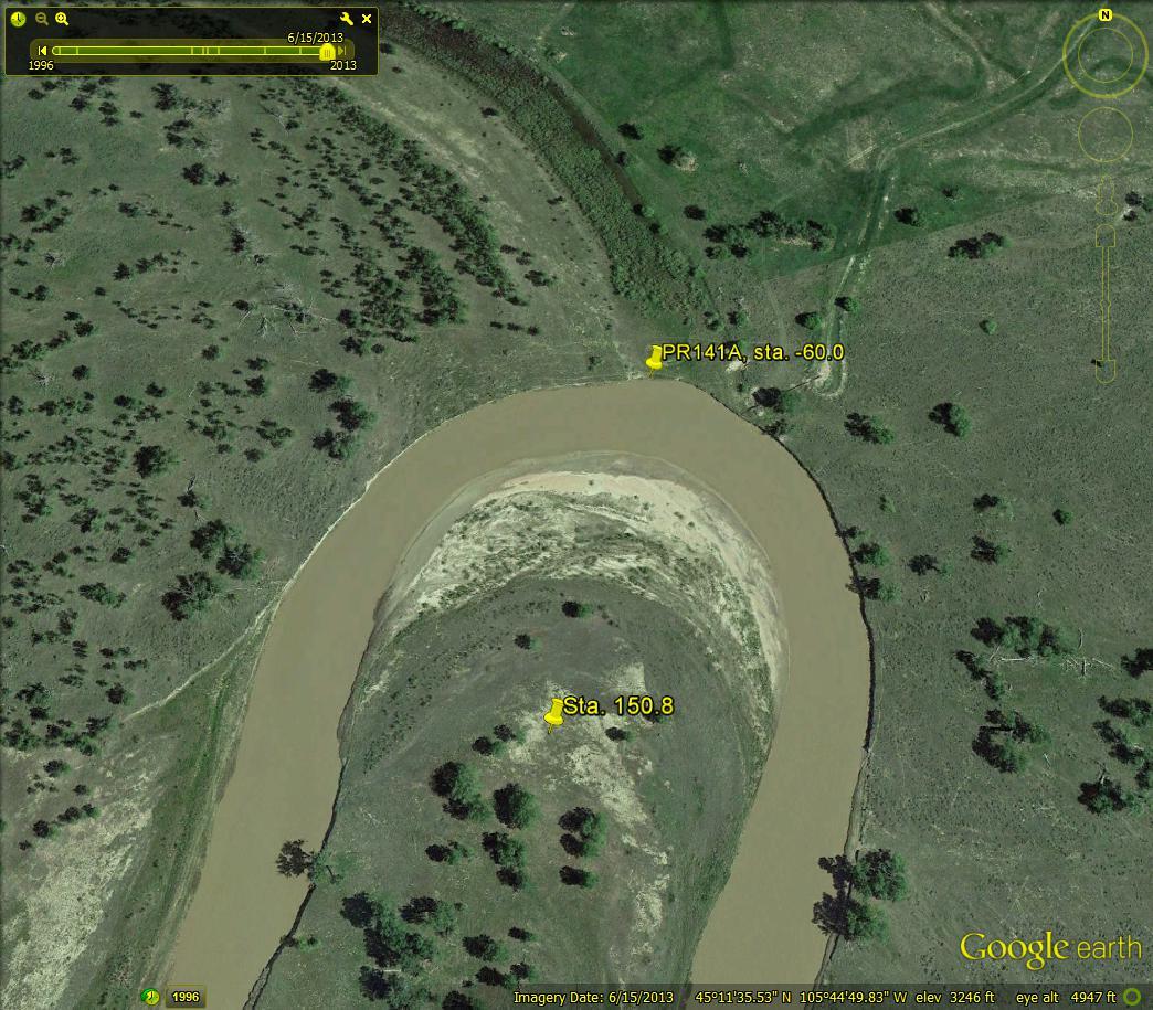Powder River, MT Cross Section 141A, 2013 (view B).