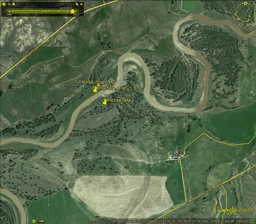 Powder River, MT Cross Section 156, 2013 (view A).