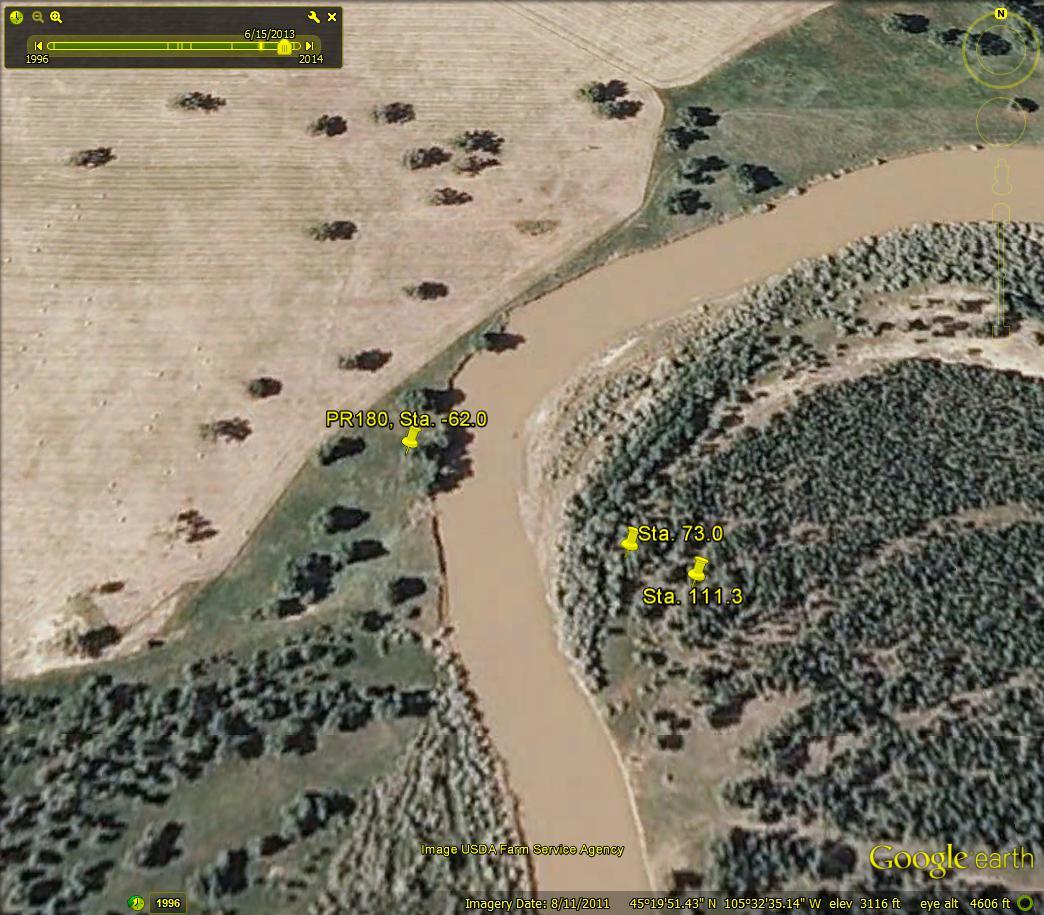 Powder River, MT Cross Section 180, 2011 (view B).