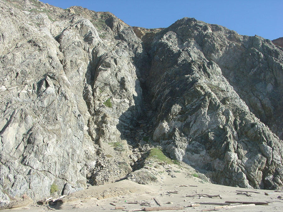 A photo of a sea cliff.