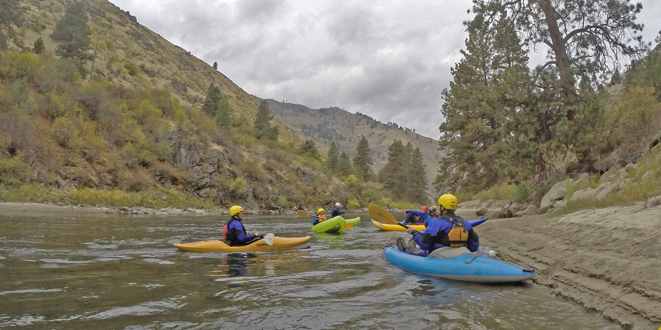 Paddlers on the Payette River, Idaho