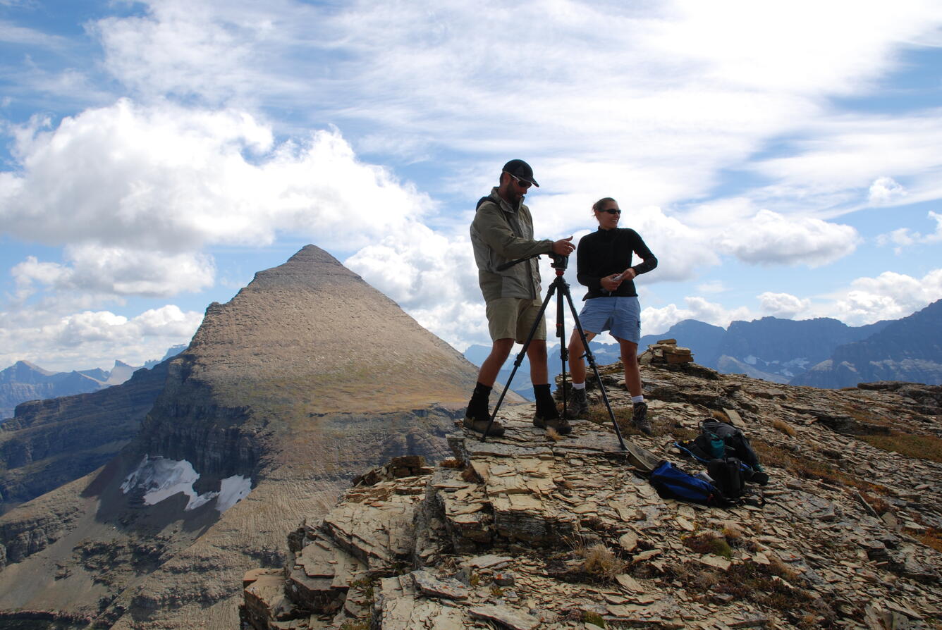 Getting the shot in Glacier National Park.