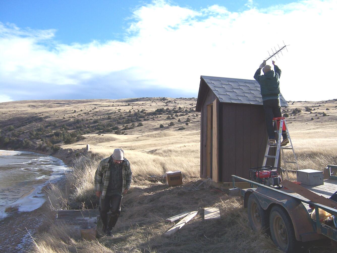 Installation of a gaging station at the Smith River near Eden, Montana