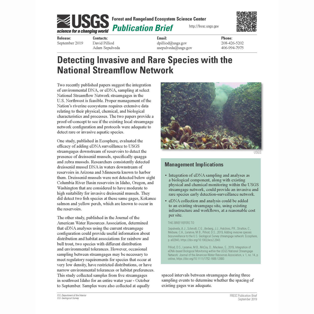 thumbnail image of Pilliod-Sepulveda-eDNA-streamgage pub brief