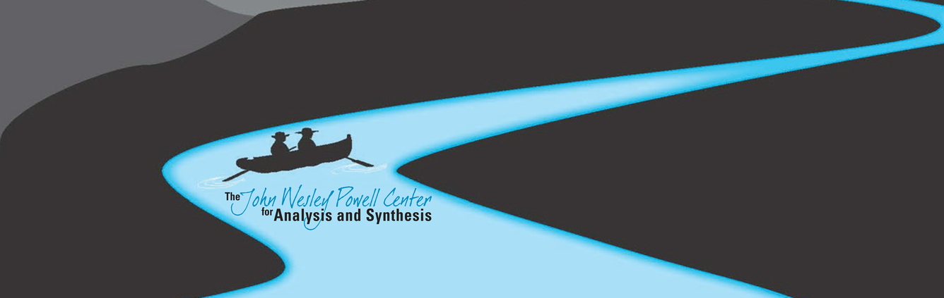 Illustration of mountains and a river flowing through them with 2 people in a boat. Text: The JWPC for Analysis and Synthesis.