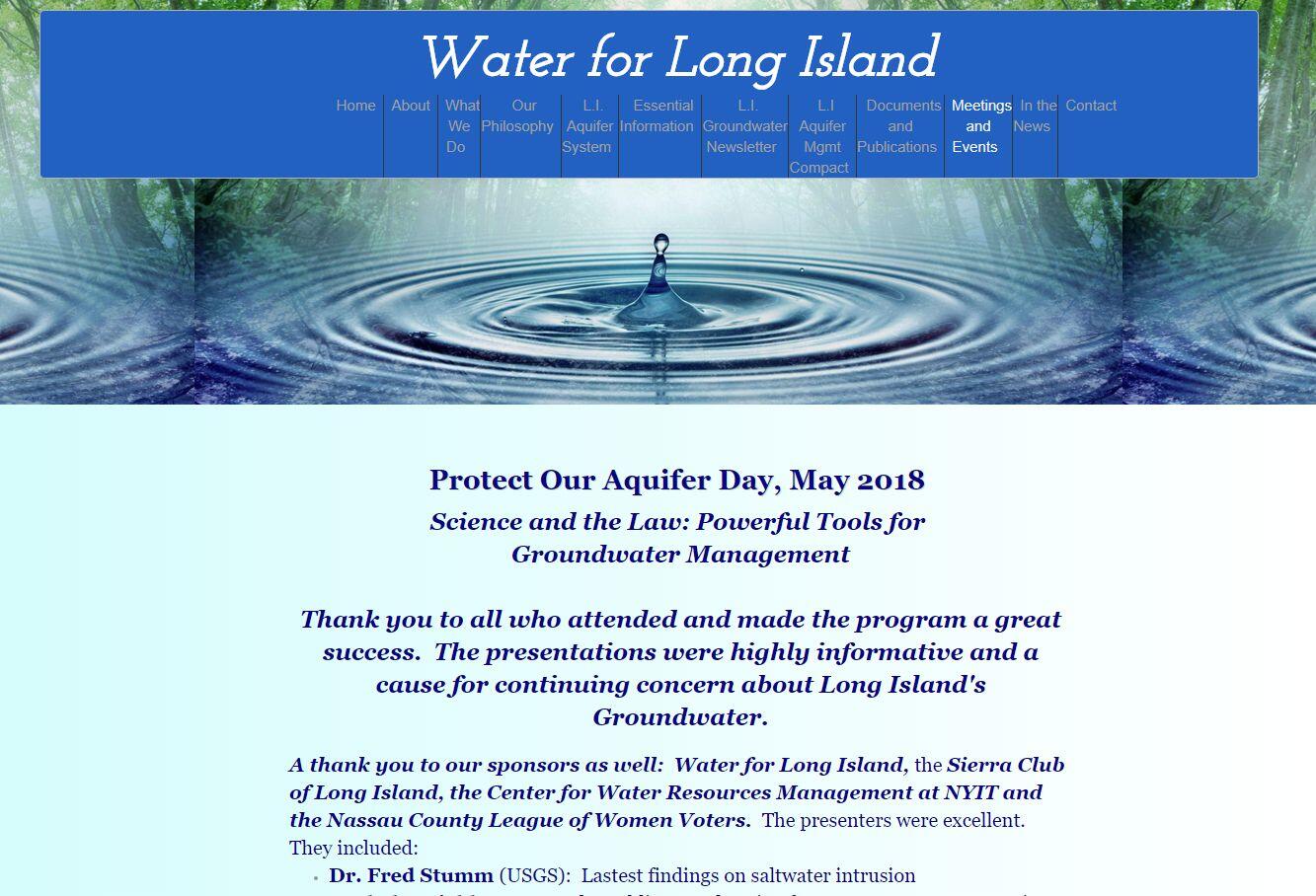 agenda of meeting with photo of water drop waves header